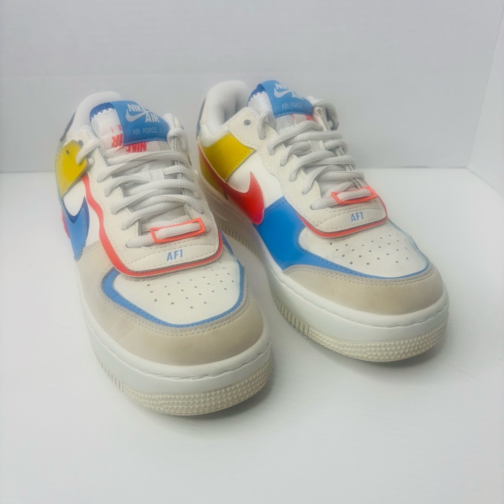 Nike Women's Blue and Orange Sneakers - Picture 3 of 7